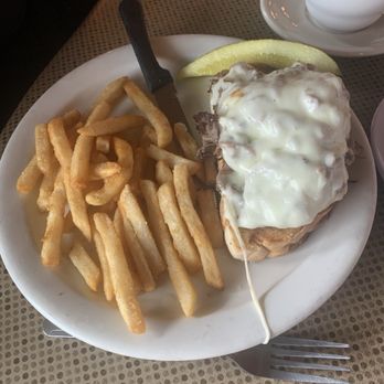 Fieldstone Country Inn - Open prime rib sandwich with fries - New American Near Me - Lockport, New York