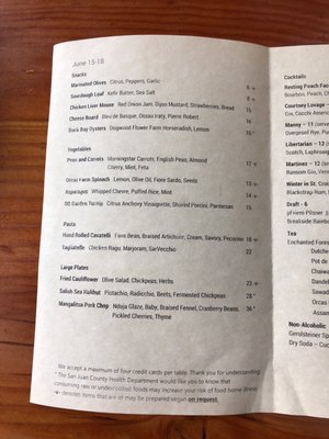 Menu photo 6 Doe Bay Cafe Olga, WA