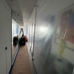 Restoration Operators - 6 Mill containment and Floor protection.