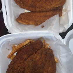 Wings On Wheat - The two pieces fish combo and two piece fish that was fried in old grease. The fries were hard and tasteless.