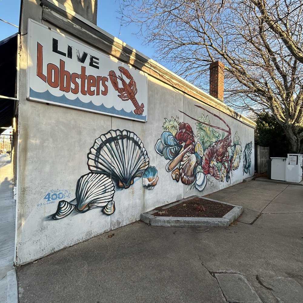 Burke's Seafood - Mural outside - Seafood Near Me - Quincy, Massachusetts