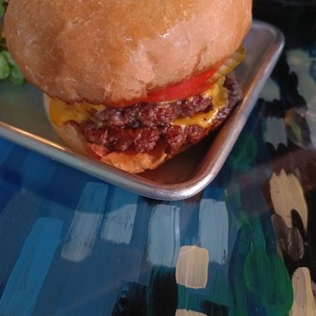 The Stellar Hog - Smash burger side view - Beer Gardens Near Me - Saint Louis, Missouri The Stellar Hog - Smash burger side view - Beer Gardens Near Me - Saint Louis, Missouri
