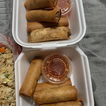 Pho 21 - Bottom Eggrolls are #3 Crab and Shrimp Egg Rolls 5 pc $7.99 Top Eggrolls #2 Shrimp, Pork and Mushroom Eggrolls $6.99 - Vietnamese Near Me - Buena Park, California Pho 21 - Bottom Eggrolls are #3 Crab and Shrimp Egg Rolls 5 pc $7.99 Top Eggrolls #2 Shrimp, Pork and Mushroom Eggrolls $6.99 - Vietnamese Near Me - Buena Park, California