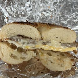 Surf Bagel - Sausage egg and cheese