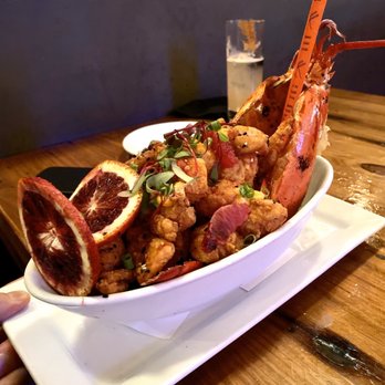 Town Hearth - Whole Lobster, fried, with ponzu and an aioli sauce. - American Near Me - Dallas, Texas Town Hearth - Whole Lobster, fried, with ponzu and an aioli sauce. - American Near Me - Dallas, Texas