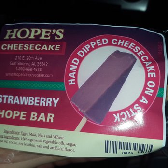 Hope's Cheesecake - Cheesecake Dipped in Chocolate on a Stick - Bakeries Near Me - Gulf Shores, Alabama Hope's Cheesecake - Cheesecake Dipped in Chocolate on a Stick - Bakeries Near Me - Gulf Shores, Alabama