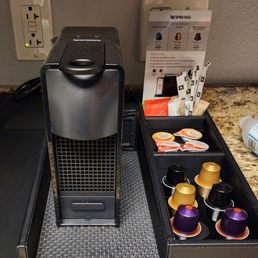 Coffee setup in the room. Coffee setup in the room.