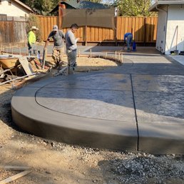 Stamped and dyed concrete done by the AP crew