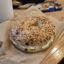 Commuter Comforts - Everything Bagel with cream cheese