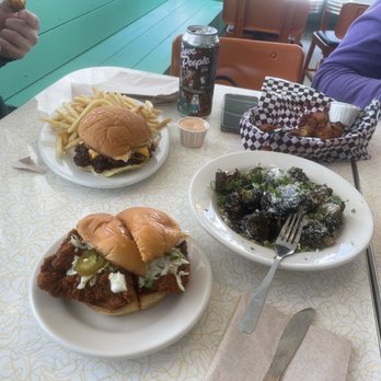 Lou's Luncheonette - Two Burn Sando, Big Lou, Brussels & hush puppies - Barbeque Near Me - Sonoma, California