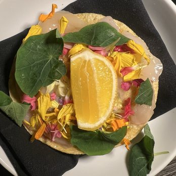 Darkroom - Scallop tostada-light, crispy, layered flavors - Wine Bars Near Me - Santa Ana, California