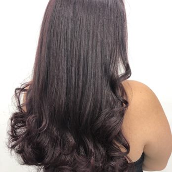 Meraki Beauty Lounge - After pic - Burgungy color - Hair Extensions Near Me - Norco, California