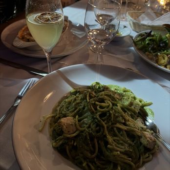 Gourmet Italia - Pesto (served with spaghetti rather than gnocchi at my request) - Italian Near Me - Temecula, California Gourmet Italia - Pesto (served with spaghetti rather than gnocchi at my request) - Italian Near Me - Temecula, California
