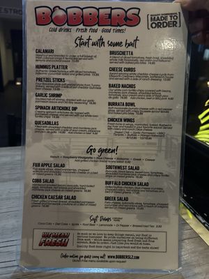 Menu photo 1 Bobbers Lake Zurich, IL