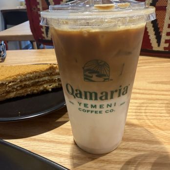 Qamaria Yemeni Coffee - Iced Latte - Coffee & Tea Near Me - Vienna, Virginia Qamaria Yemeni Coffee - Iced Latte - Coffee & Tea Near Me - Vienna, Virginia