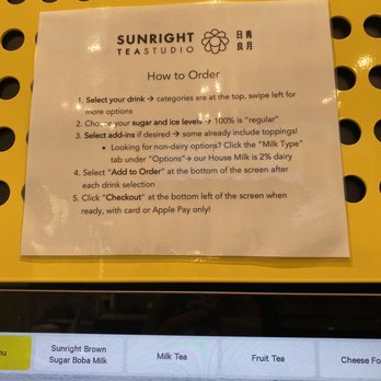 Sunright Tea Studio - Easy to follow directions - Bubble Tea Near Me - Fullerton, California