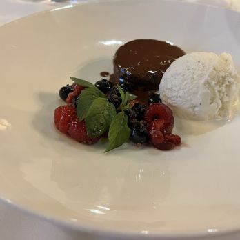 Eddie V's Prime Seafood - Warm Belgian Chocolate Cake - Seafood Near Me - Fort Worth, Texas