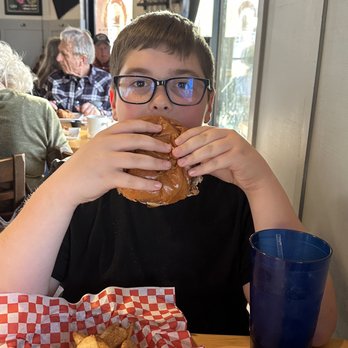 Brew’gers - This is the "kid burger"!! He loved it!! - Burgers Near Me - Valley Springs, California