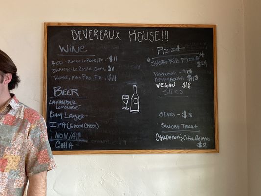 Menu photo 5 Devereaux House Riverside, CA
