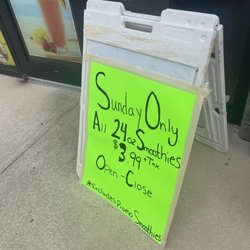 How great! My family of 5 can splurge on smoothies! Owners were very nice and appreciated the business. Store was very clean.