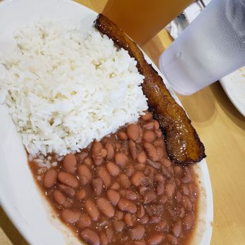 Colombian House Bakery - Rice and beans with plantains - Colombian Near Me - Katy, Texas