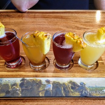 Petite Provence - Mimosa flight. So many tasty choices of juices too! - Bakeries Near Me - The Dalles, Oregon Petite Provence - Mimosa flight. So many tasty choices of juices too! - Bakeries Near Me - The Dalles, Oregon
