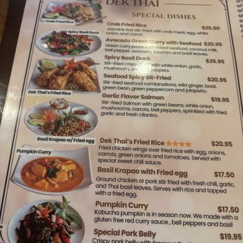Dek Thai Restaurant - Menu - Thai Near Me - Burien, Washington