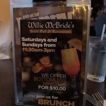 Willie McBride's Restaurant and Pub - Bottomless mimosas ad (need to try this!) - Pubs Near Me - Branchburg, New Jersey Willie McBride's Restaurant and Pub - Bottomless mimosas ad (need to try this!) - Pubs Near Me - Branchburg, New Jersey