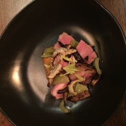 Annata - Grilled Pork Neck, Roasted Apricoy Butter, Picked Shitake