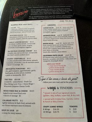 Menu photo 6 Bravo Americano Moderno Globe, AZ Menu photo 6 Bravo Americano Moderno Globe, AZ
