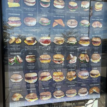 Ashburn Bagel Shop - Bagel menu posted outside. - Bagels Near Me - Ashburn, Virginia Ashburn Bagel Shop - Bagel menu posted outside. - Bagels Near Me - Ashburn, Virginia