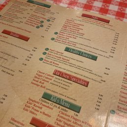the menu of the restaurant the menu of the restaurant