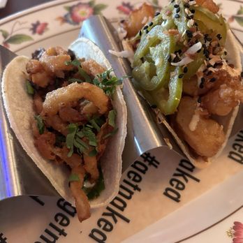 Naked Taco - Cowboy Steak and Crispy Tempura Shrimp Taco - Mexican Near Me - Miami Beach, Florida Naked Taco - Cowboy Steak and Crispy Tempura Shrimp Taco - Mexican Near Me - Miami Beach, Florida