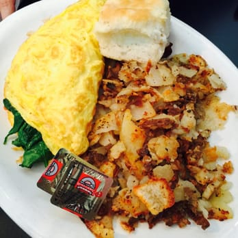 Westerville Grill - Saturday morning breakfast. Mediterranean omelette with a biscuit. - American Near Me - Westerville, Ohio