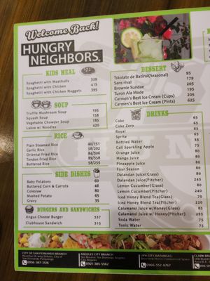 Menu photo 2 Hungry Neighbors Angeles City, PAM
