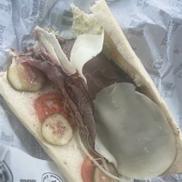 I asked for lettuce tomato pickle onion oregano oil and vinegar got this.