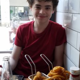 Chicken nuggets and curly fries Chicken nuggets and curly fries
