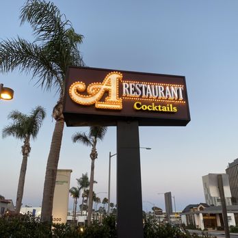 A Restaurant - Outdoor sign - New American Near Me - Newport Beach, California A Restaurant - Outdoor sign - New American Near Me - Newport Beach, California