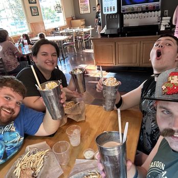 Burger Hut - Me and my friends enjoying our deserts! - Burgers Near Me - Chico, California