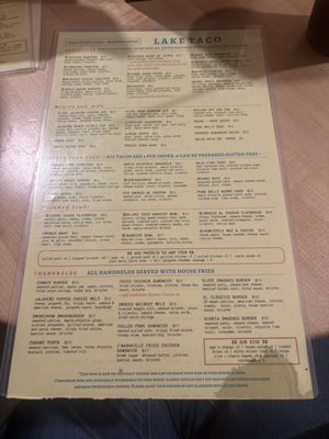 Menu photo 1 Lake Taco Coventry, RI Menu photo 1 Lake Taco Coventry, RI