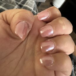 Want chrome pink with short squat and I got this bulky mess with bubbles on the middle finger