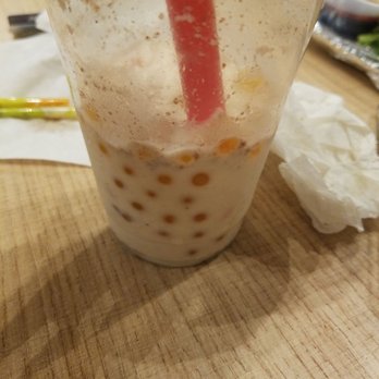 Bomboba - Horchata frappuccino with mango balls. Should've taken the pic when I first got it, but it was so delish!! This pic does not do it justice. - Coffee & Tea Near Me - Tolleson, Arizona Bomboba - Horchata frappuccino with mango balls. Should've taken the pic when I first got it, but it was so delish!! This pic does not do it justice. - Coffee & Tea Near Me - Tolleson, Arizona