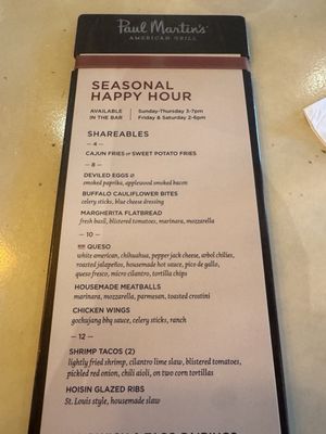 Menu photo 4 Paul Martin's American Grill Irvine Spectrum Irvine, CA