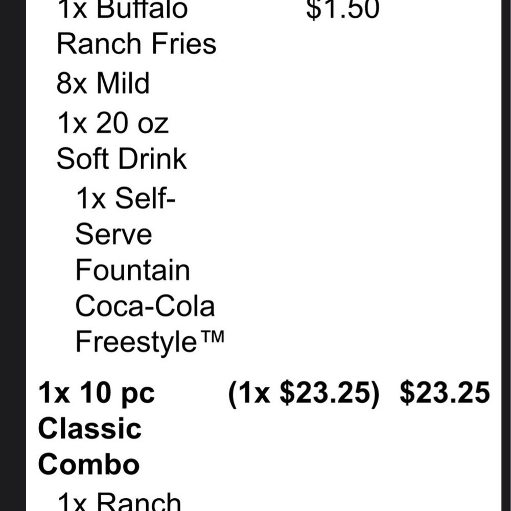 Wingstop - The receipt - Chicken Wings Near Me - South El Monte, California Wingstop - The receipt - Chicken Wings Near Me - South El Monte, California