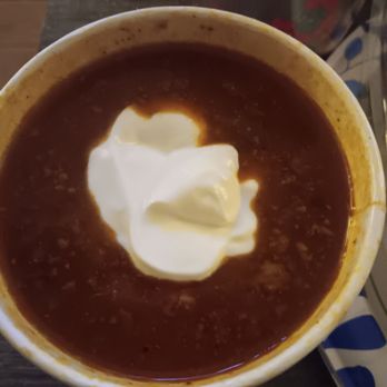 Wendy's - Large Chili with hot sauce and sour cream! Comfort food! - Burgers Near Me - Homosassa, Florida Wendy's - Large Chili with hot sauce and sour cream! Comfort food! - Burgers Near Me - Homosassa, Florida