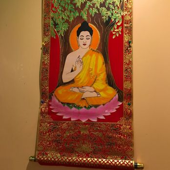 Gurung Kitchen - a painting of a seated buddha - Himalayan/Nepalese Near Me - San Francisco, California Gurung Kitchen - a painting of a seated buddha - Himalayan/Nepalese Near Me - San Francisco, California