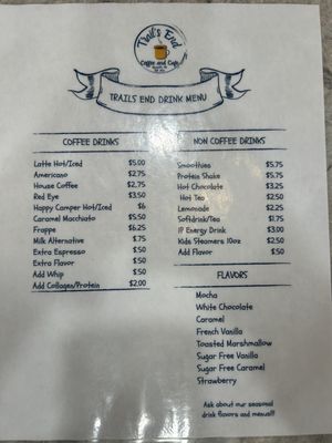 Menu photo 1 Trail's End Coffee and Cafe Greenville, MO