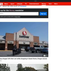 Safeway - This is a District Manager at Safeway VIOLATING company safety policy of 5 carts maximum which SM Renee Harder violates