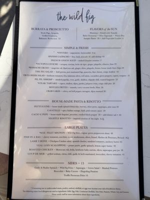 Menu photo 2 The Wild Fig Basalt, CO Menu photo 2 The Wild Fig Basalt, CO