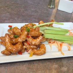 Bang bang shrimp was not bad but the celery sticks were filthy and ugly a real turn off
